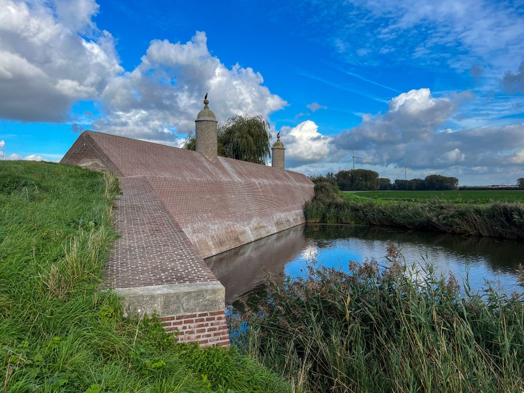 Old brick dam in Moerdijk