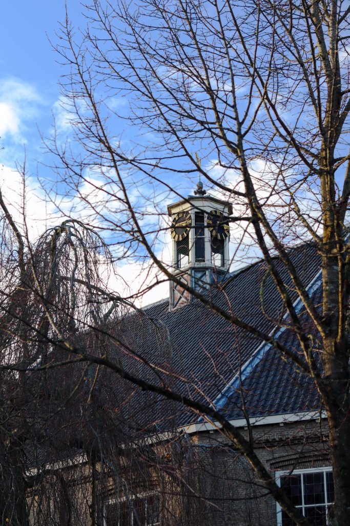 Clock tower on Church in Klundert