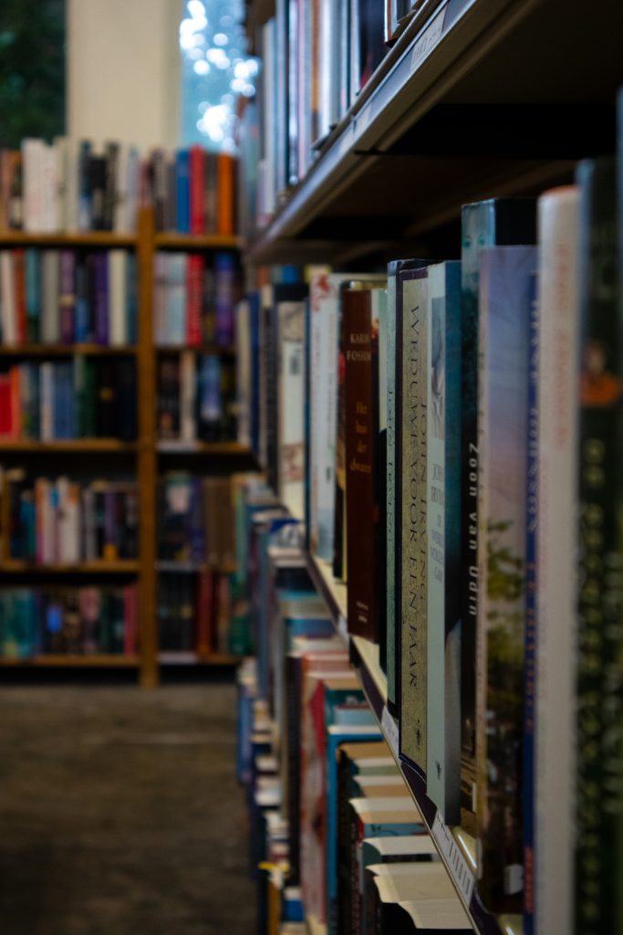 Books in bookcase