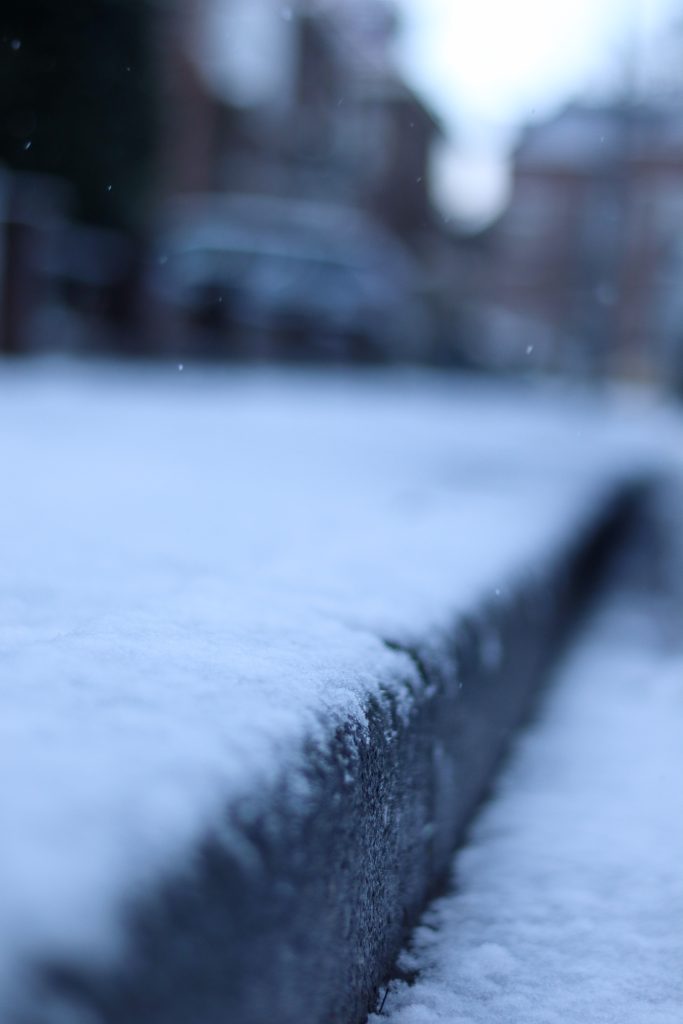 Snowy sidewalk