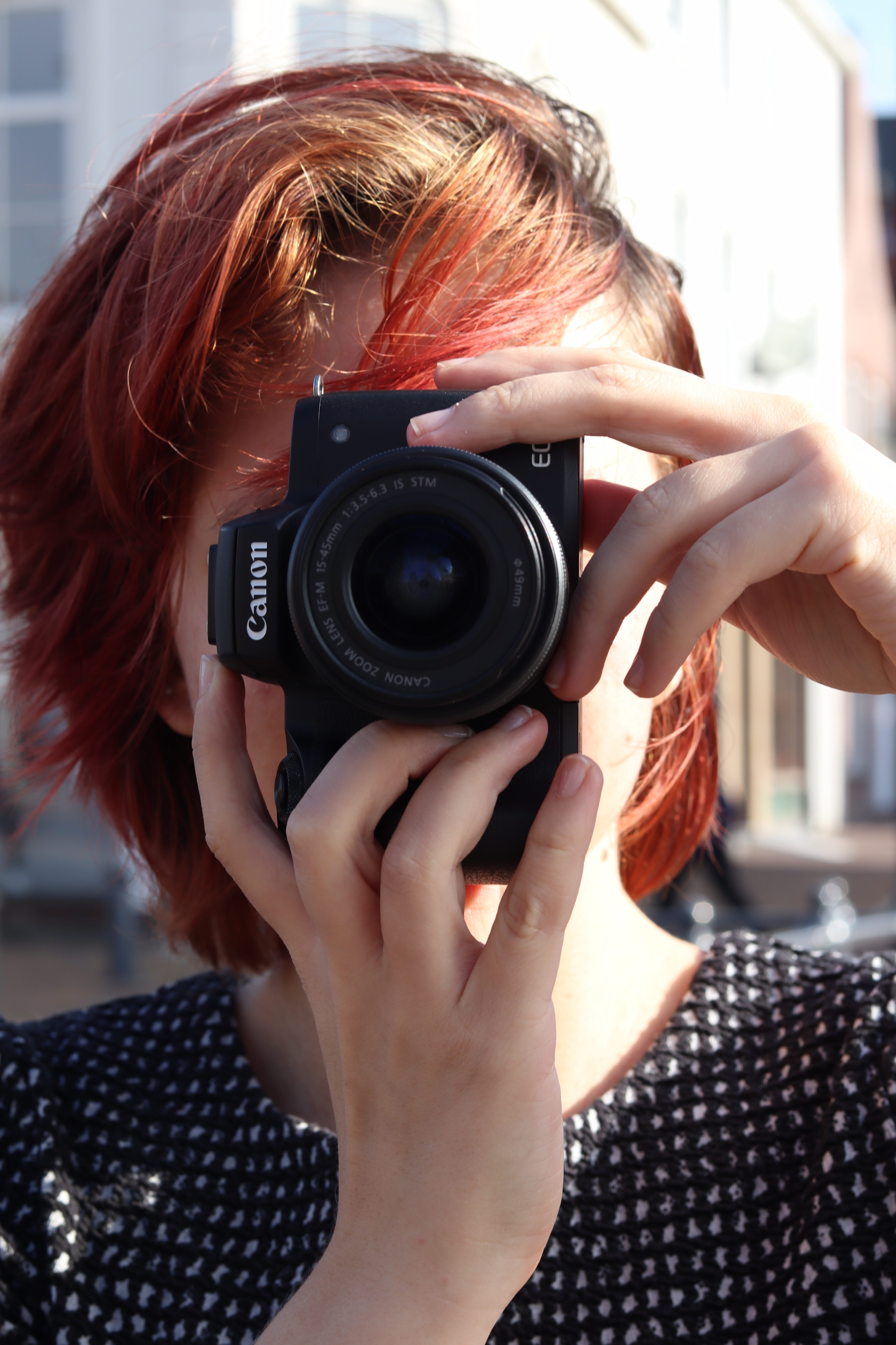 foto vrouw challenge red hair