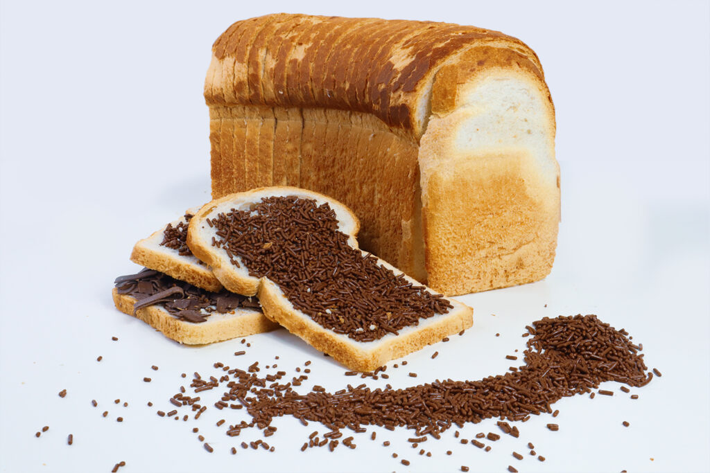 Bread with Dutch ‘hagelslag’ chocolate hail