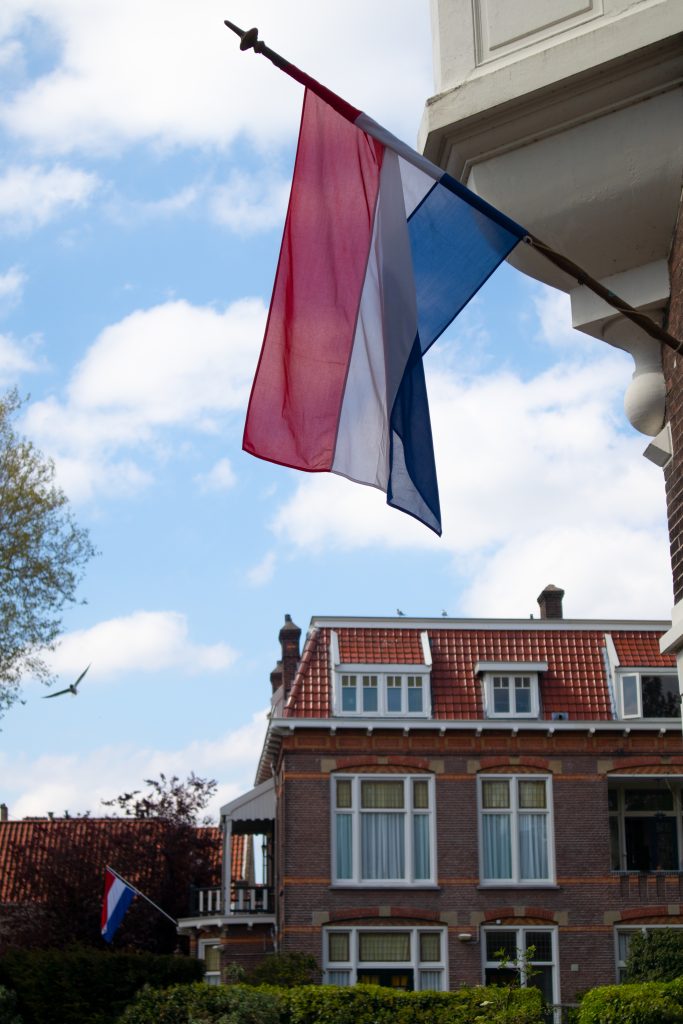 Dutch flag outside house