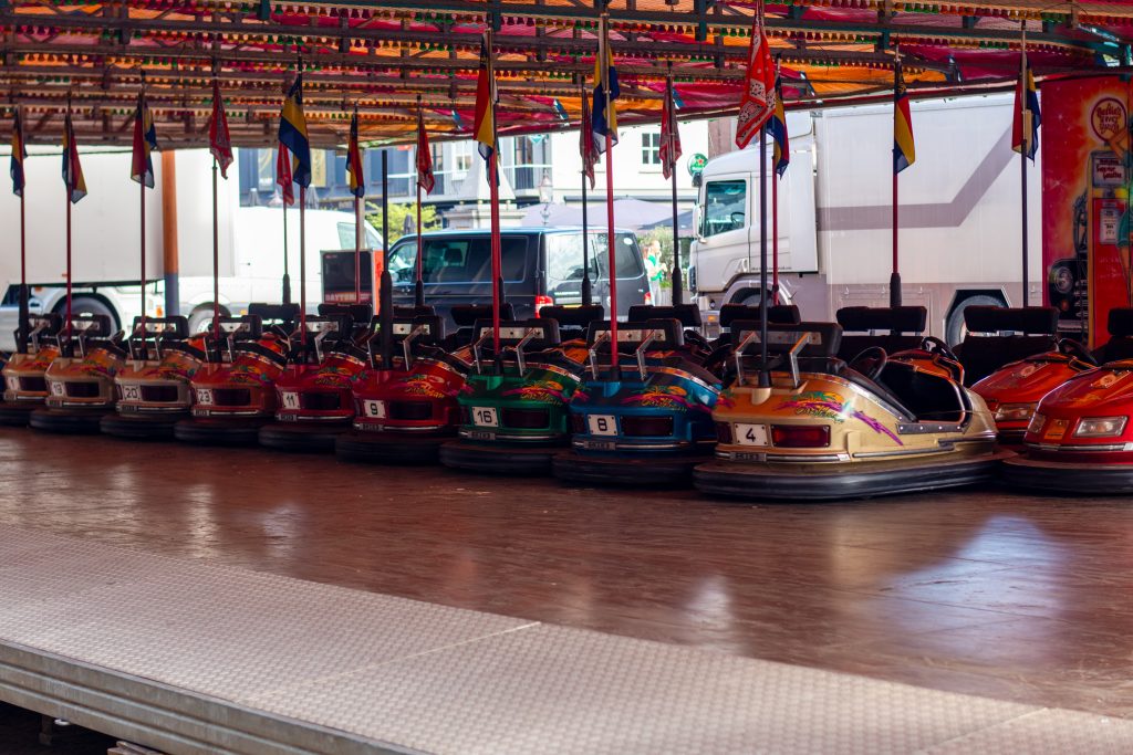 Empty bumper cars