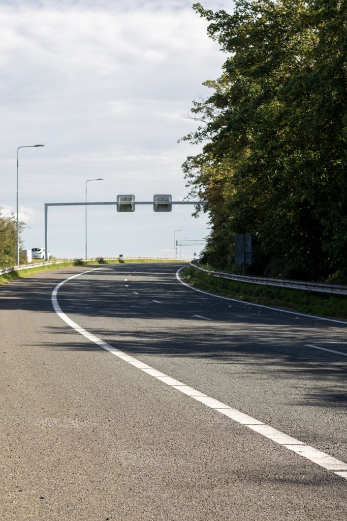 Highway without any traffic