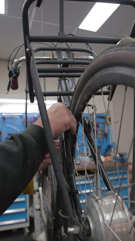 Bike repair at fietsenmaker