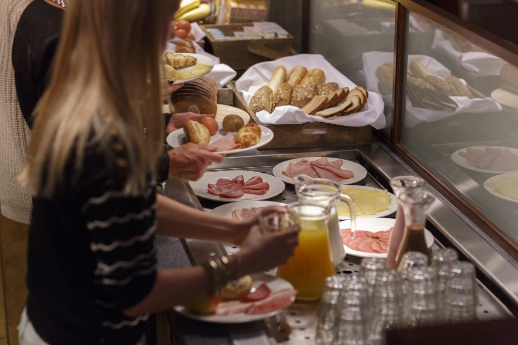 Breakfast buffet in Dutch hotel