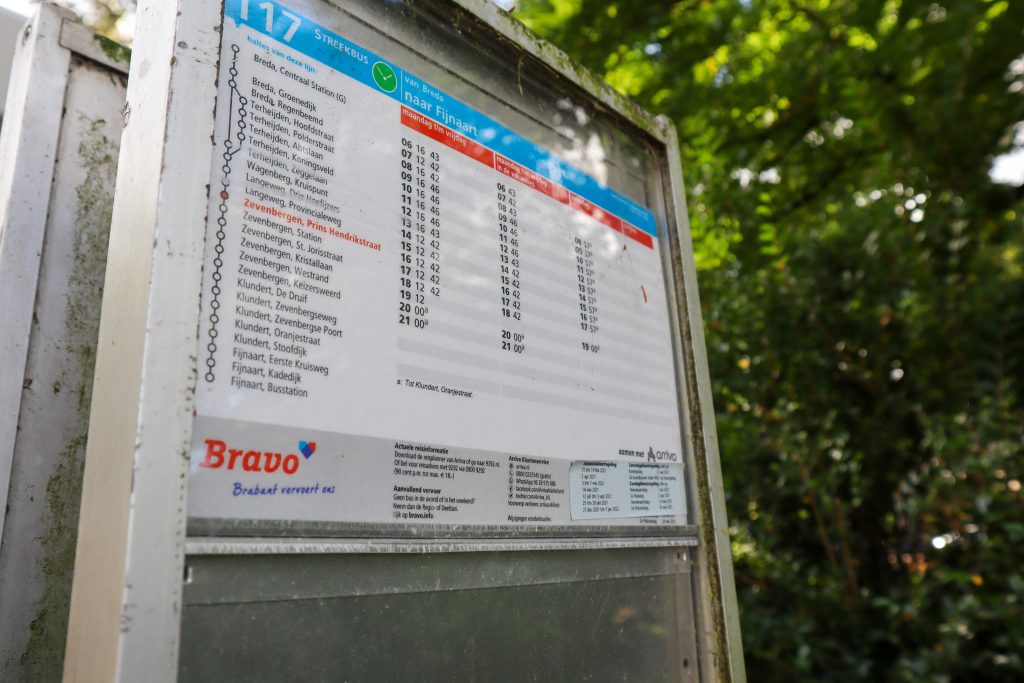 Regional public bus streekbus information in Brabant