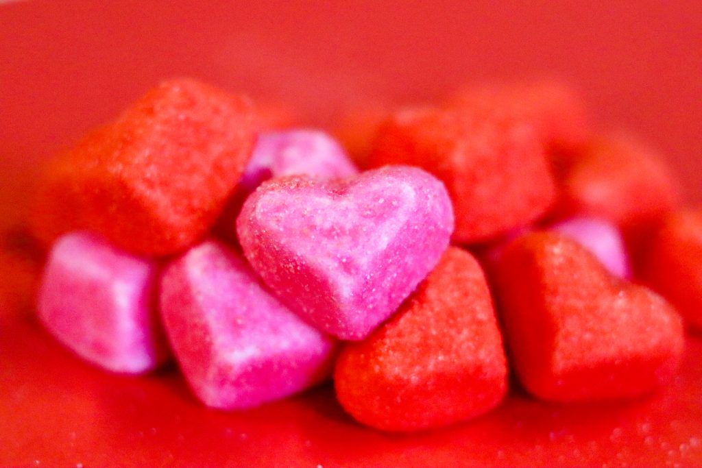 Heart shaped Valentine sweets
