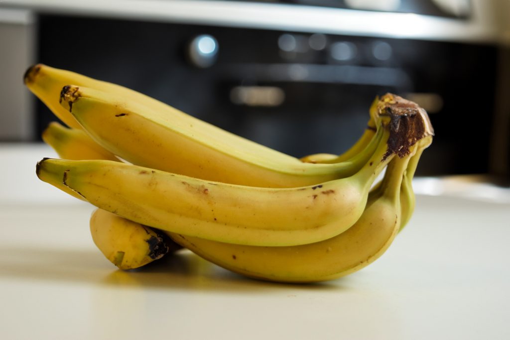 Bananas in a kitchen