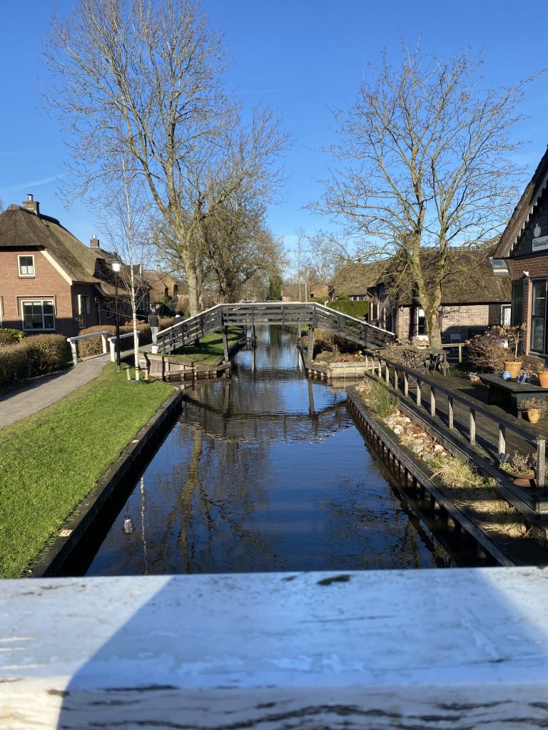 Dutch locks and bridges in Giethoorn